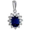1.91ct.tw. Diamond And Sapphire Pendant Sapphire 1.57ct. 14KW DKP001146